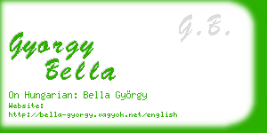 gyorgy bella business card